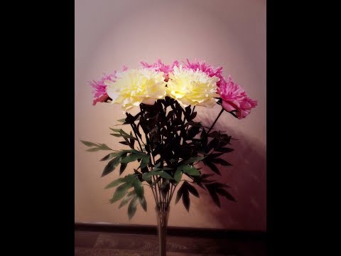 Видео: Мастер-класс пионы из фоамирана  (1 часть)