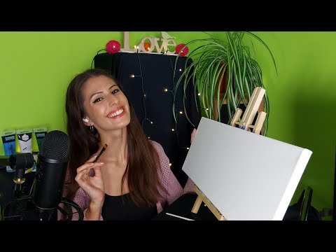 Видео: ASMR Painting on a Canvas+Chewing a gum 2|Brushing sounds,Mouth Sounds| АСМР на Български език|