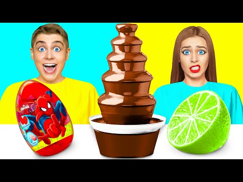 Видео: Шоколадный Фонтан Челлендж | Смешные Кулинарные Войны от Multi DO Food Challenge