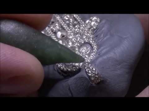 Видео: Закрепка камней Stone setting  (Hamsa)