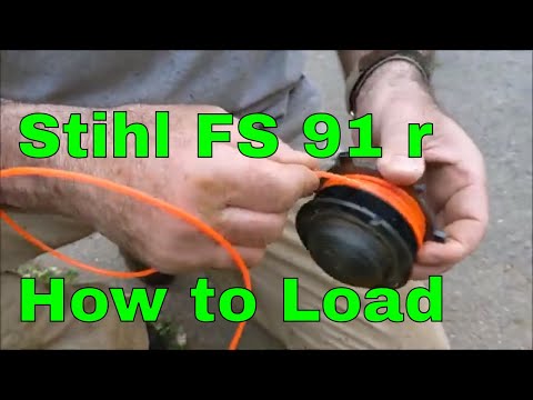 Видео: Stihl FS91 R Weed Eater: как зарядить струну