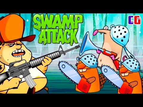 Видео: БОБРЫ ДОБРЫ? Новые АТАКИ на БОЛОТЕ в Мультяшной игре Swamp Attack от Cool GAMES