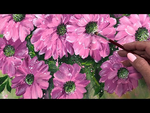 Видео: Раскрась самые красивые цветы/акриловые краски