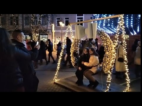 Видео: Різдвяний ярмарок у Хмельницькому. Прогулянка вулицею Проскурівською