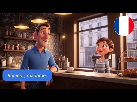 Видео: 10 простых диалогов на французском языке A1–A2 – В кафе