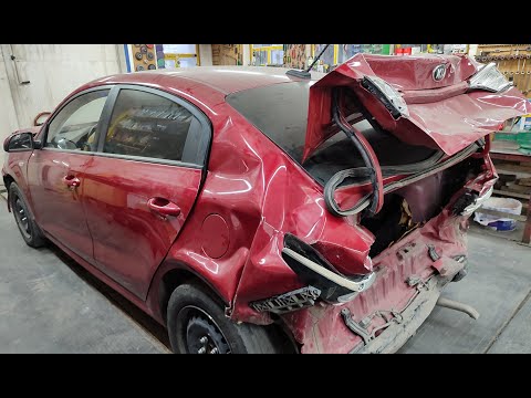Видео: Киа Рио. Распил опять не получился. Body repair after an accident.
