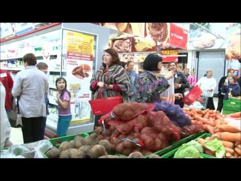 Видео: Флешмоб в гипермаркете Магнит, Михайловск