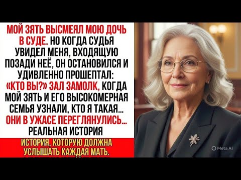 Видео: Я пришла в суд защитить дочь. Судья увидел меня и замер: «Кто Вы?» Ведь никто не знал, что...
