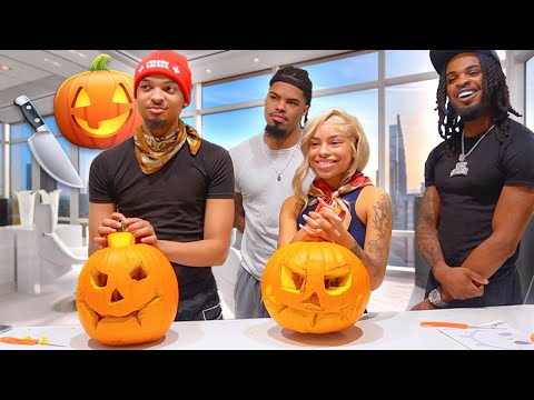 Видео: Парный челлендж по резьбе по тыкве🎃! Но мы ничего не видим…