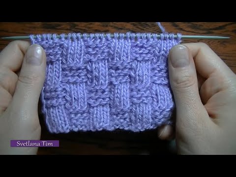 Видео: Учимся вязать Простой Узор ШАХМАТЫ для Пледа. Вязание спицами с описанием каждого ряда + схема  №192