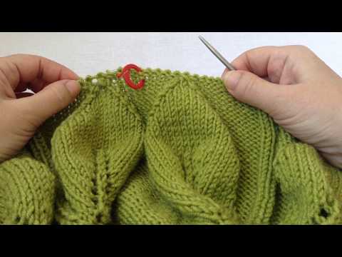 Видео: Зеленый свитер с листьями на ветке МК 4