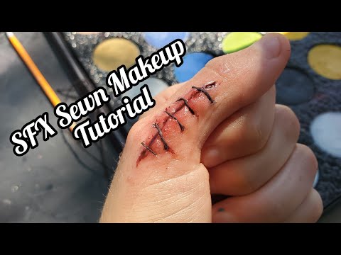 Видео: Урок по созданию стежков для макияжа SFX | Отлично подходит для косплея!