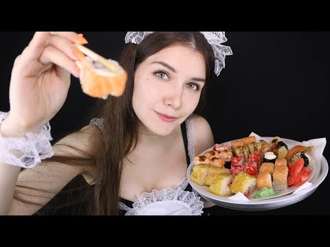Видео: АСМР 🎎 КАФЕ С ГОРНИЧНОЙ | Итинг, поедание роллов 🍣 | ASMR maid cafe | ASMR eating rolls