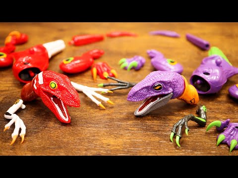 Видео: Пластиковая модель Velociraptor Evangelion Удовлетворительная сборка