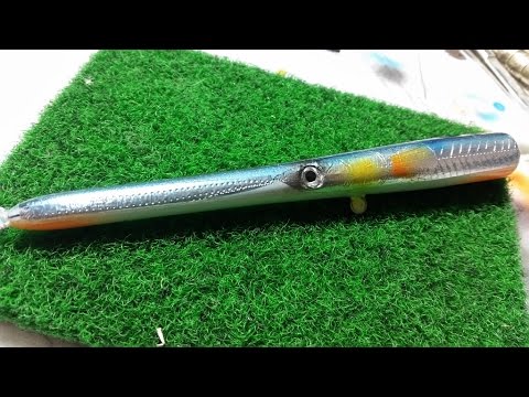 Видео: воблер за лефер ръчна изработка (sea fishing lure  Zargana for Bluefish ,tuna)  part1
