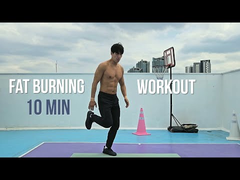 Видео: 10-минутная HIIT-тренировка для сжигания жира | Без оборудования | 10 Min Fat Burning HIIT Workout