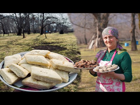 Видео: В деревне мы приготовили Аварский Хинкал, и конфеты  из грецкого ореха и сушенного хурмы.