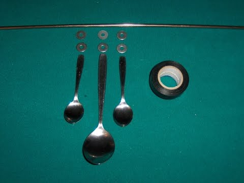 Видео: Вращающиеся Мишени из Ложек./ A Spinning Target of Spoons.