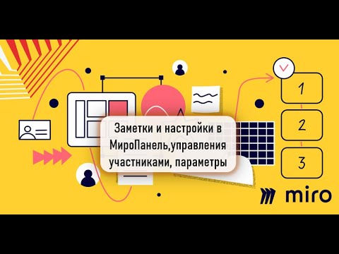 Видео: Виртуальная доска Miro. 6/6  Заметки и настройки в МироПанель управления участниками, параметры