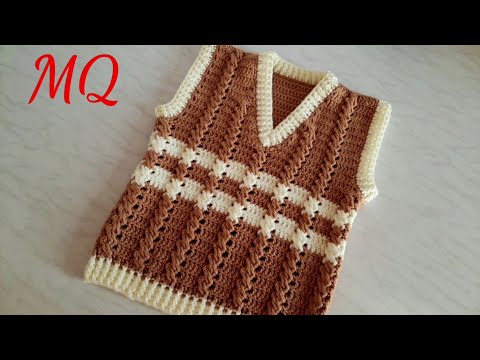 Видео: 3-4 yoshli bolalar uchun Nimcha to'qish. Крючокда нимча тýқиш. Вязание безрукавки