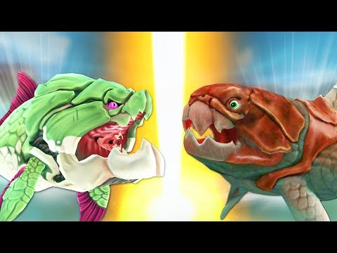 Видео: БОЛЬШАЯ МАМОЧКА ПРОТИВ БОЛЬШОГО ПАПОЧКИ, БИТВА АКУЛ | Hungry Shark Evolution VS Hungry Shark World
