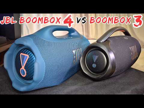 Видео: JBL Boombox4 против JBL Boombox3: кто лучше? (характеристики, тест звука, тест басов)