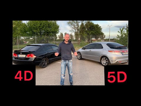 Видео: Хонда civic 4d, СРАВНЕНИЕ с Honda civic 5d