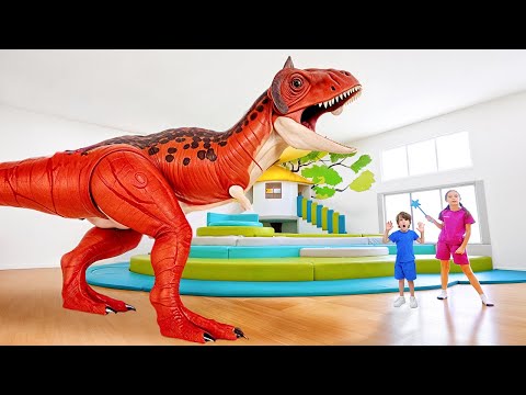 Видео: 🦖 Игрушки-динозавры ожили | Истории о динозаврах для детей 🏠✨