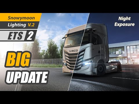 Видео: ETS2/ATS Lighting V2 🌙 БОЛЬШОЕ обновление – Ночная экспозиция, графические параметры и мои настройки