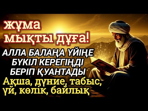 Видео: 🕌 Тыңда Өте күшті дұға жұма - Алла бір күнде ойламаған ақша байлық жібереді, ризығың көбейеді