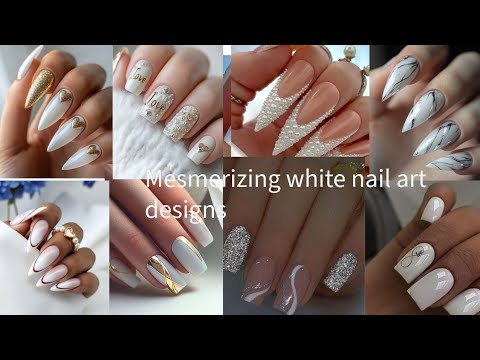 Видео: Завораживающий дизайн белых ногтей. #ногти #дизайнногтей #простыеногти #дизайнногтей #красота