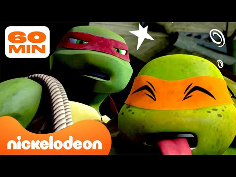 Видео: Черепашки-ниндзя | 60 минут драк и сражений Майки и Рафа! 👊  | Nickelodeon Cyrillic