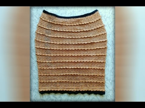 Видео: Как связать юбку крючком. how to knit crochet skirt