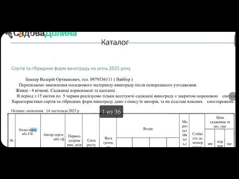 Видео: Обновленный Каталог саженцев и черенков винограда на ноябрь-декабрь 2025 года, новинки, цены снижены