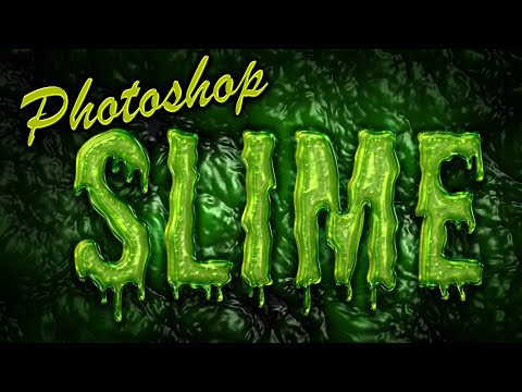 Видео: Photoshop: создаём зелёный текст из слизи! 😱