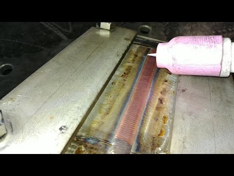 Видео: Сварка Tig, идущая чашка. стыковое соединение из нержавеющей стали HOT и CAP . Корейская сварка ютуб