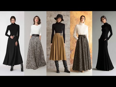Видео: Модные образы с длинной юбкой для женщин старше 40 лет | Элегантные, шикарные и современные модел...