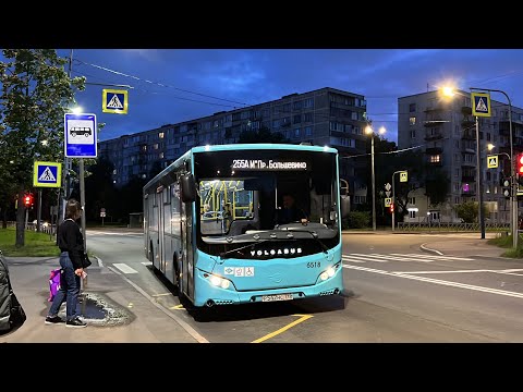 Видео: Автобус Volgabus-5270.G4 (LNG) || 6518 || Маршрут №255А || (04.07.2025) || г. СПб