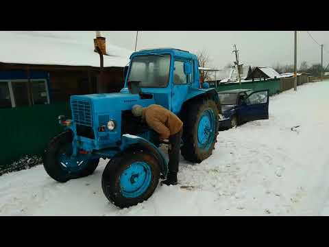 Видео: Запуск Мтз 80 Без Подогрева В Сильный Мороз !!