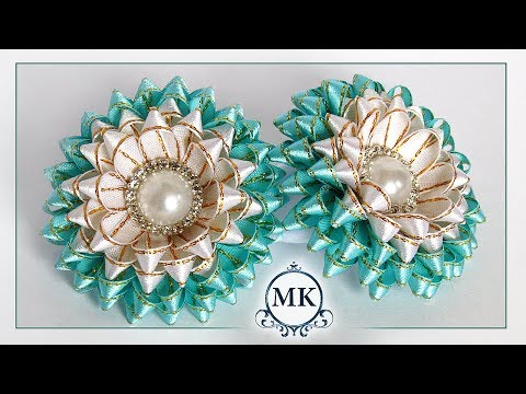Видео: Резинки для волос из узкой ленты 0,6 см. Канзаши. МК. /DIY. Kanzashi. Scrunchy.