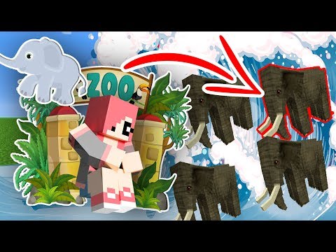 Видео: ЦУНАМИ ИЗ СЛОНОВ ПРОТИВ ЗООПАРКА В МАЙНКРАФТ