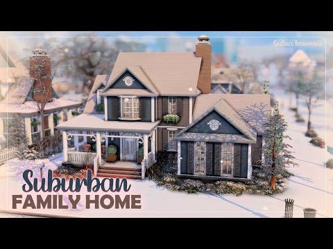 Видео: Семейный дом в пригороде ❄| Симс 4: Строительство | Suburban Family Home | The Sims 4: Speed Build