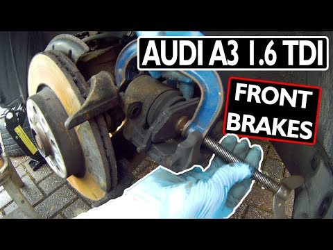 Видео: Audi A3, ПЕРЕДНИЕ ТОРМОЗА (Руководство для начинающих)