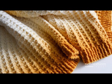Видео: Узор для вязания крючком одеяла «Сладкий как мед»