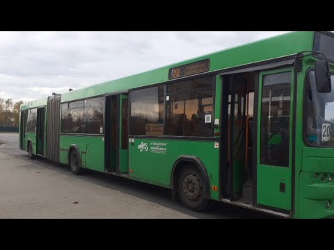 Видео: Автобус Гомеля МАЗ 105.465 марш. 20 Ст. Волотова-Медгородок