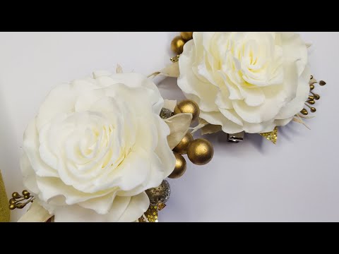 Видео: Красивая заколка с розой