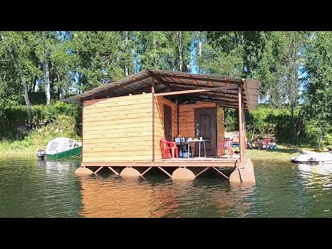 Видео: Плавбаня "Мечта Рыбака" и кемпинг "Мечта" -  отдых на красноярском море для рыбаков и всех желающих!