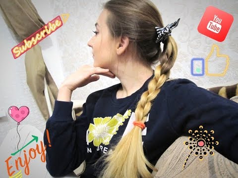 Видео: Плетем косы самой себе. Коса - жгут. Коса из четырех прядей. Коса - рыбий хвост.