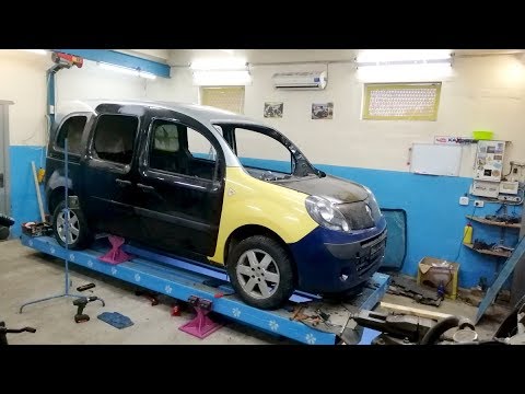 Видео: Renault Kangoo.  Ремонт фар. Наборка морды. Регулировка зазоров.