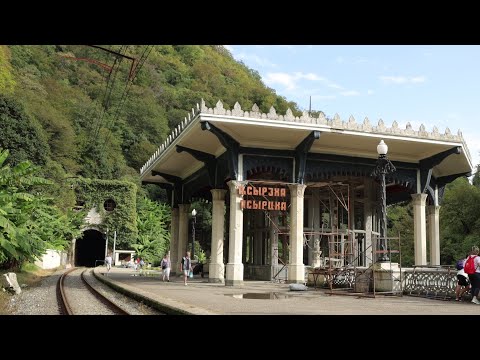 Видео: Цвет станции "Псырцха" в Новом Афоне воссоздают по старым фотографиям